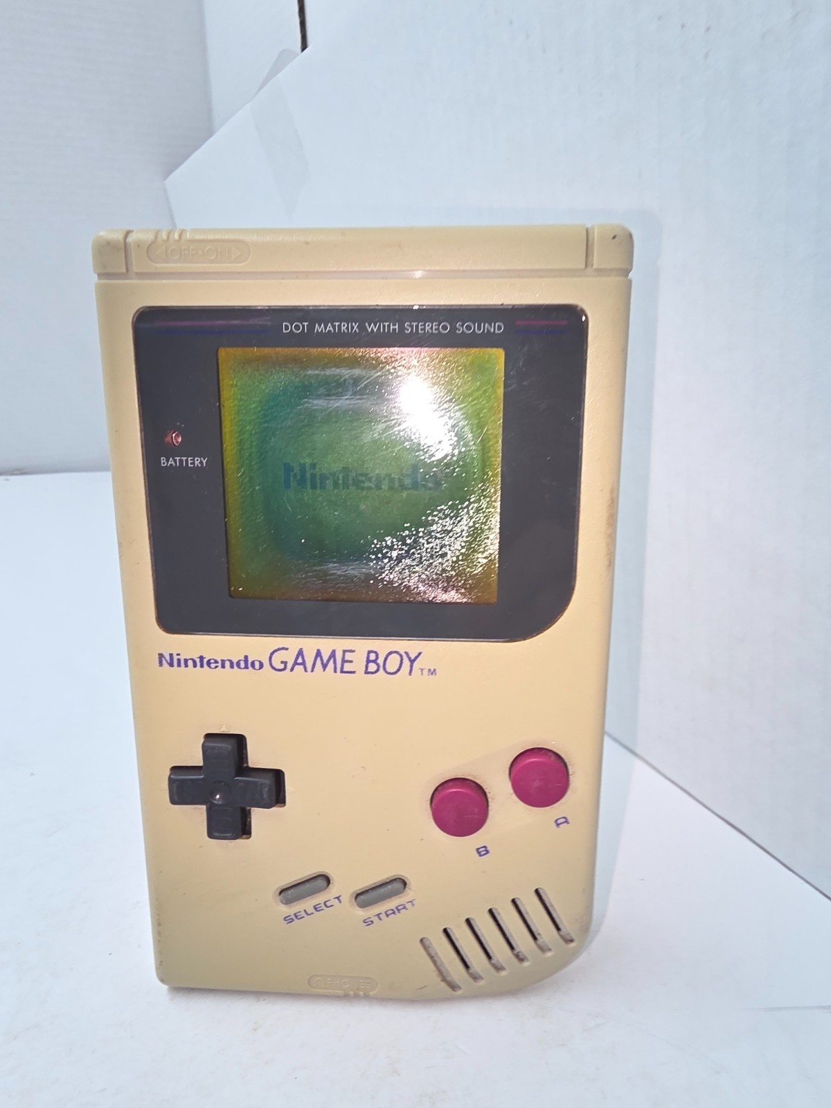 Powers On & works has Sound Gameboy Original DMG-01 Console Could use new LCD E8