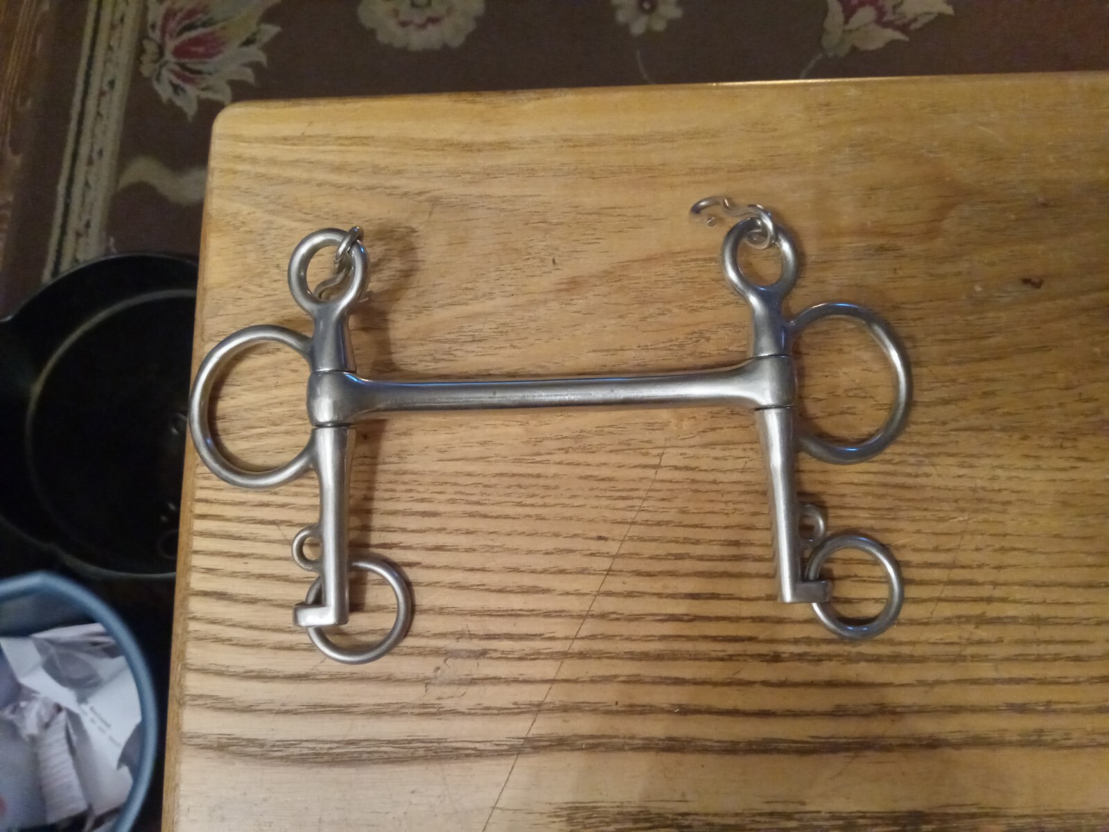 used loose cheek Pelham bit 5 in  mullen mouth stainless