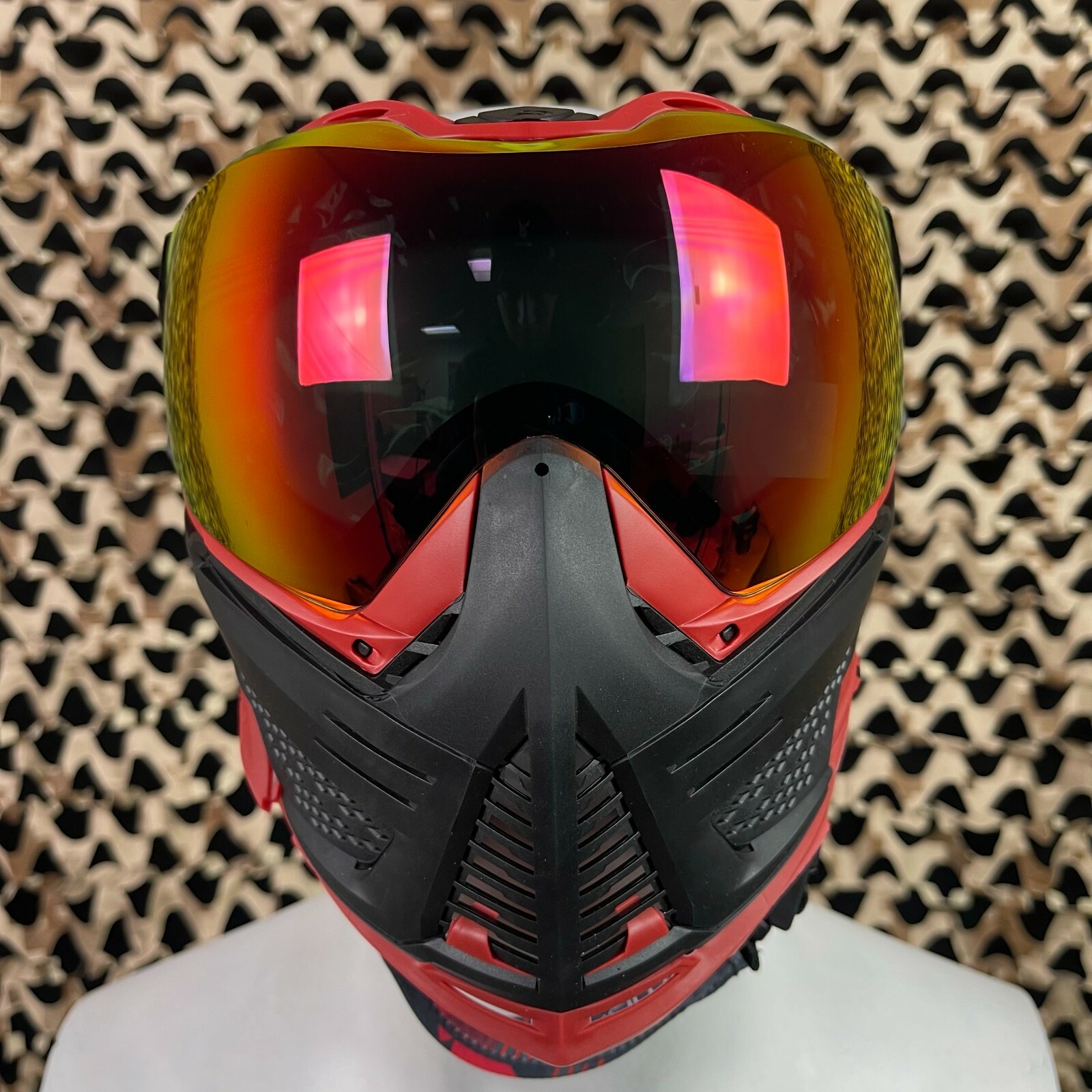 NEW Push Unite XL Paintball Mask - Blood Trooper - (Chrome Red Lens)