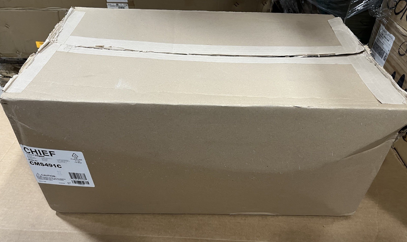 Chief CMS491C In-Ceiling Storage Box with Column Drop (1 x 2')