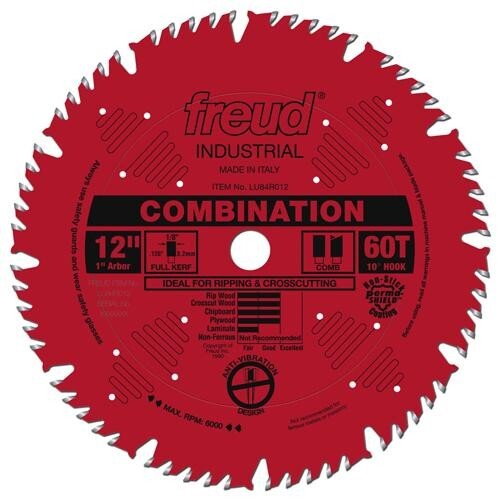 Freud 12" X 1" X  60T COMB