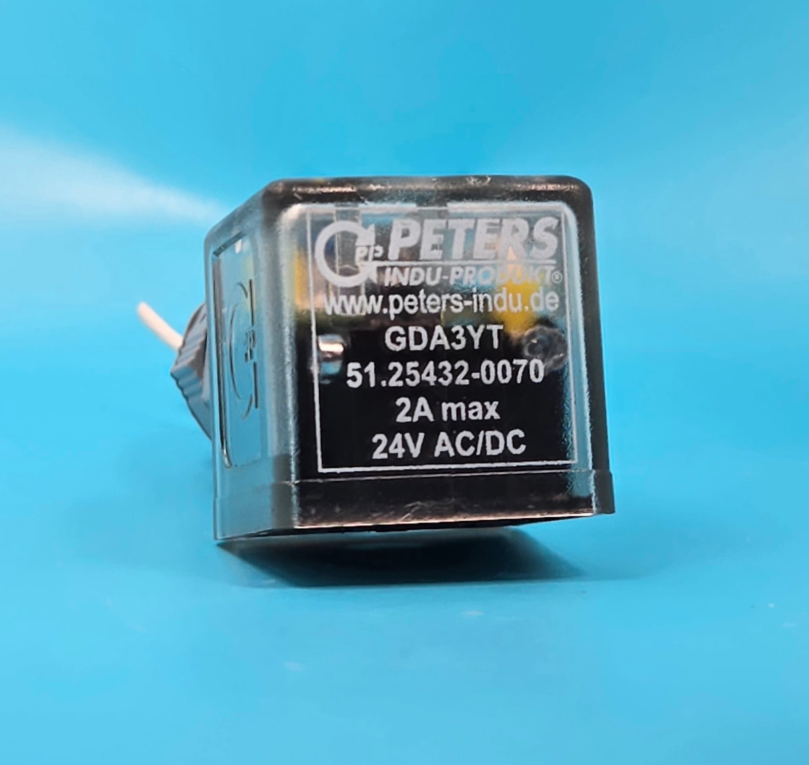 Peters GDA3YT Solenoid Valve Connector 24V AC/DC 2A DIN Plug