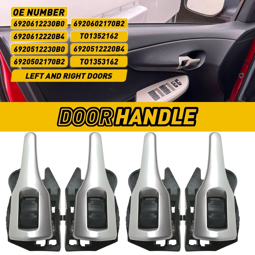 Front&Rear Door Handles Inside Silver for Scion xB xD Toyota Corolla Matrix 4pcs