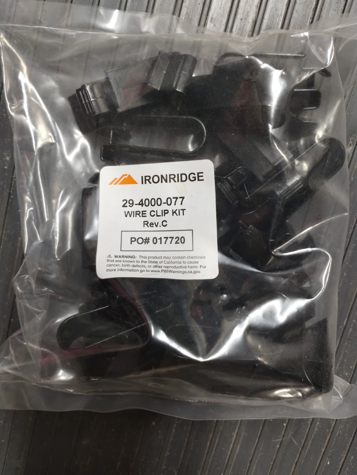 IronRidge 29-4000-077 Rev C Solar Panel Wire Clips Kit (2) Bags of 20 = 40 qty