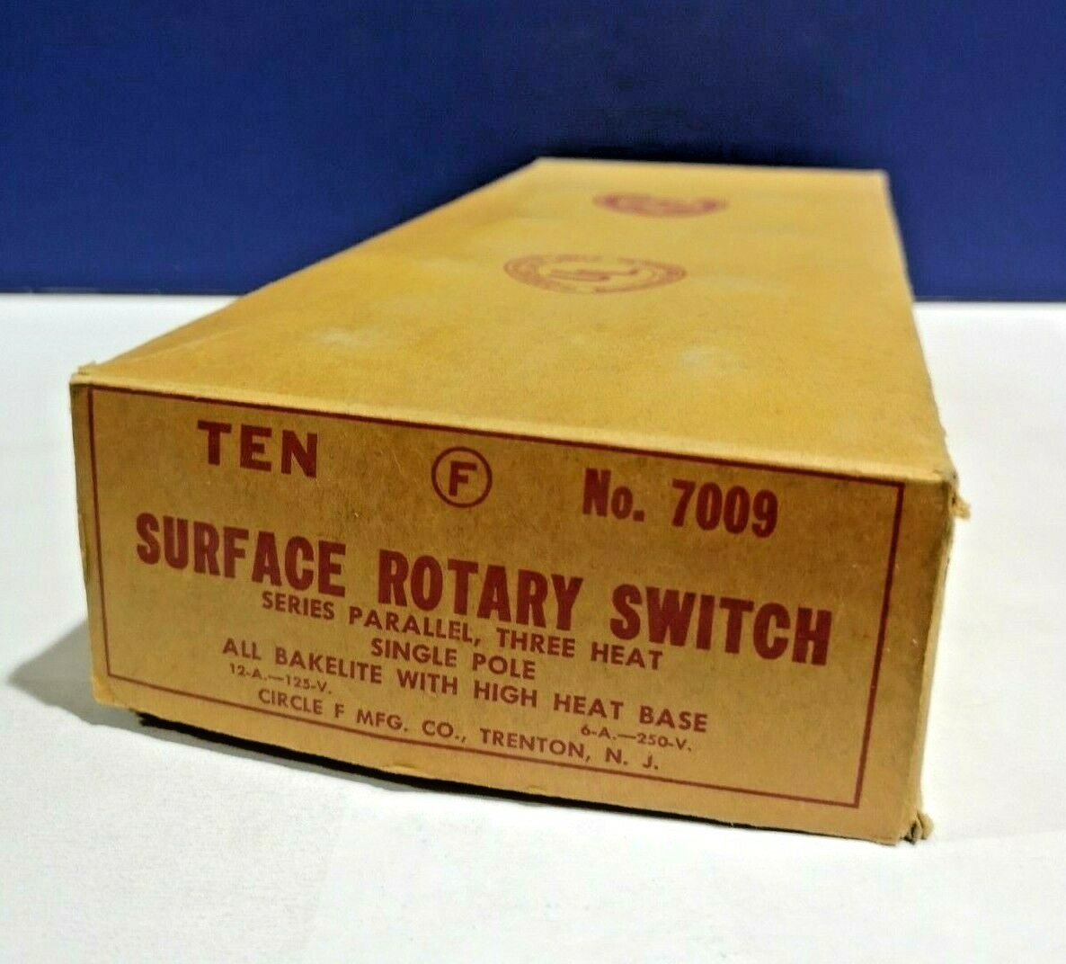 2.25" BROWN 4-Position SURFACE Rotary SWITCH Series Parallel VINTAGE NEW 7009