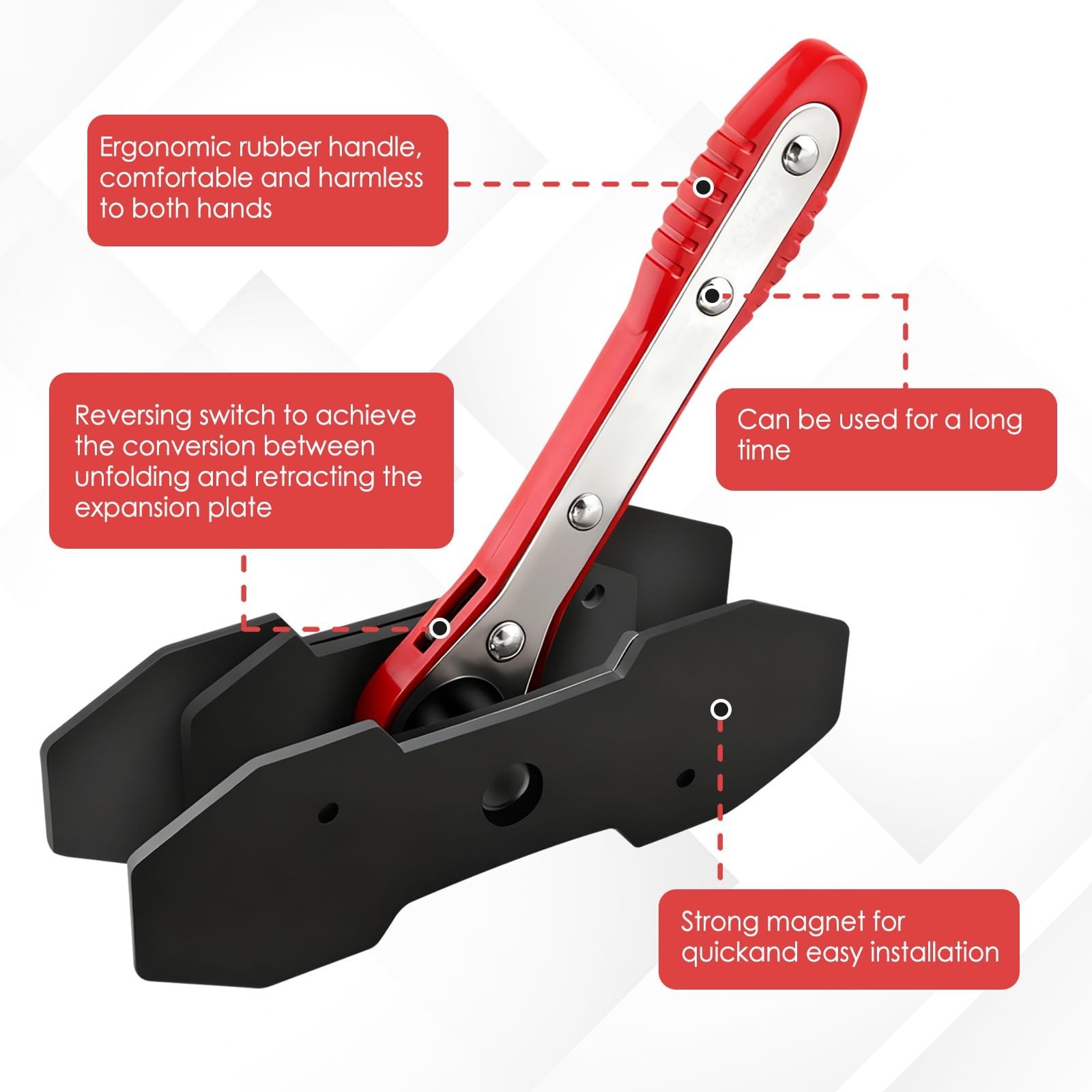 Ratcheting Brake Caliper Press Tool, Piston Compressor & Spreader for Disc Brake