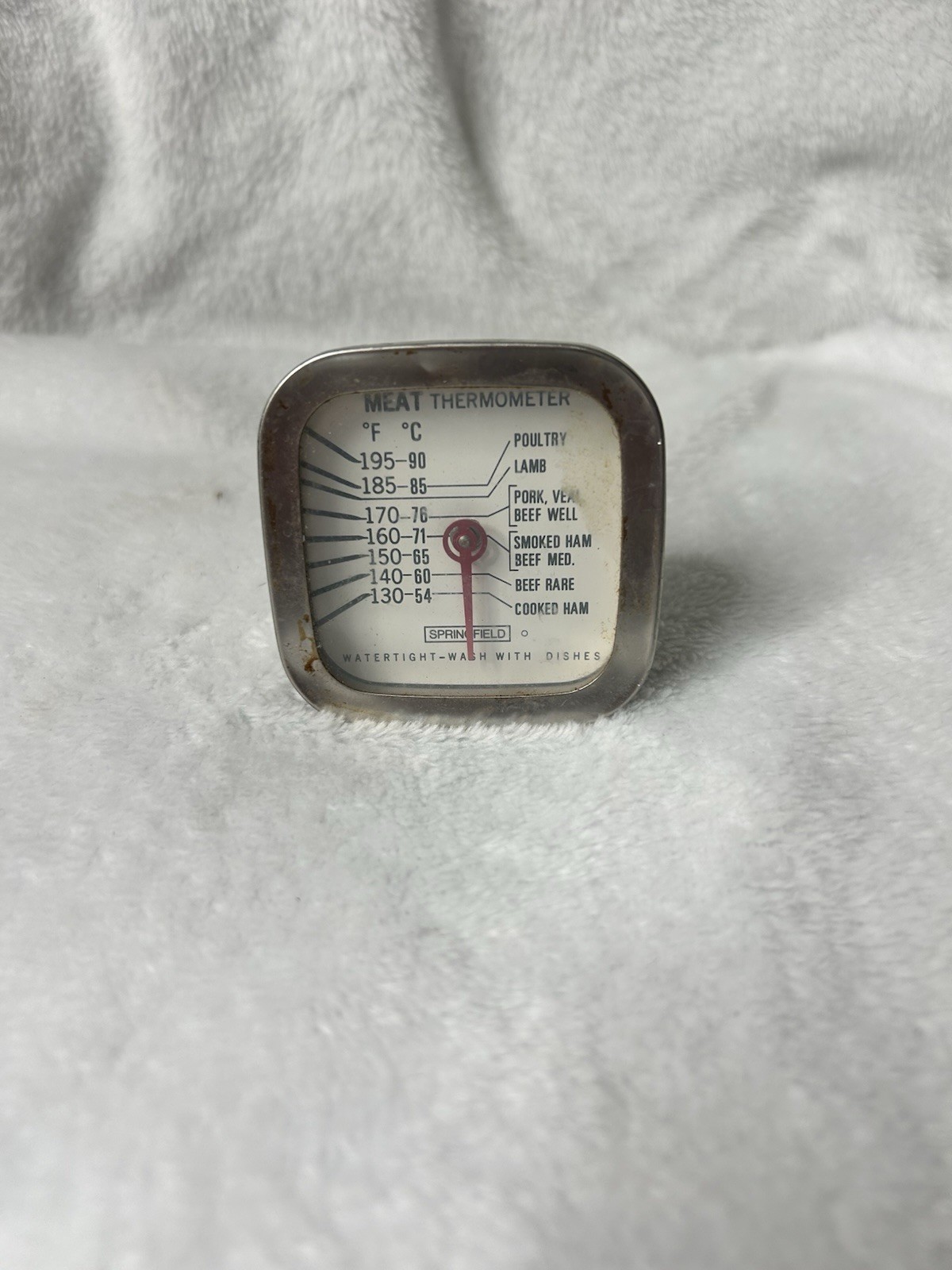 Vintage  Springfield Meat Thermometer 5.5 " Watertight Stainless Steel