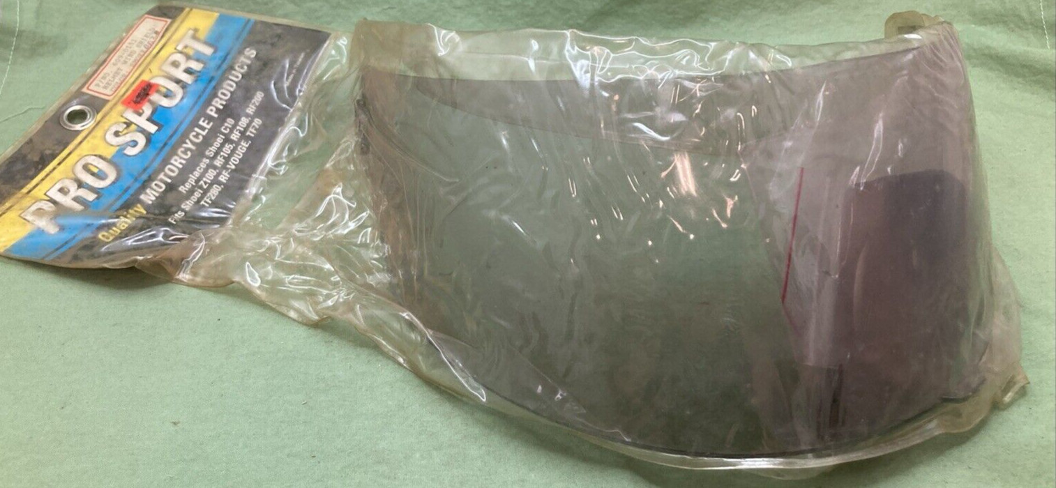 NEW PRO-SPORT 609-0151 VISOR MOTORCYCLE HELMET SMOKE W/ PLATES
