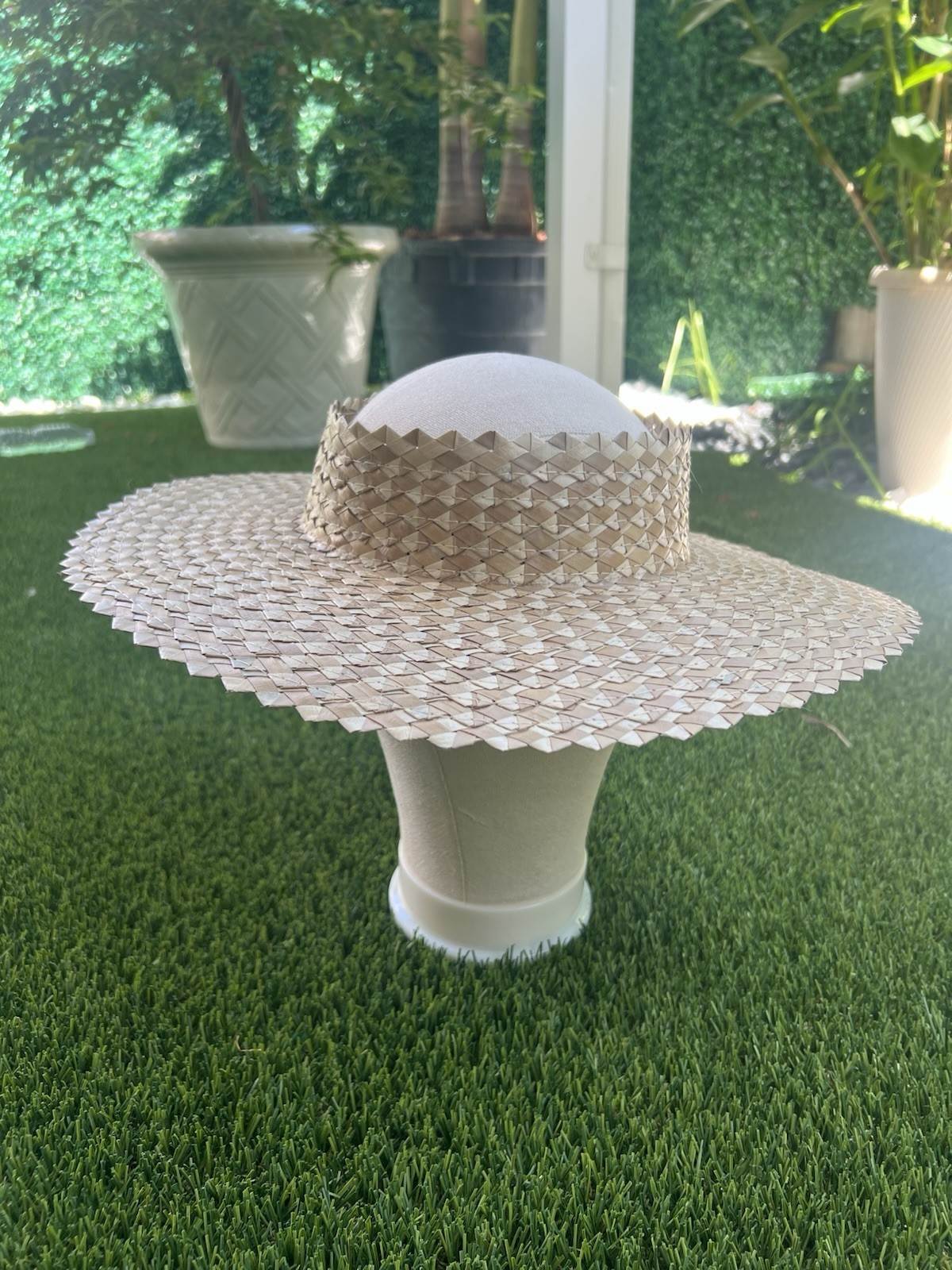 New Fashion Straw Hat Sun Cap Summer Beach Crownless Straw Sun Hat for Women
