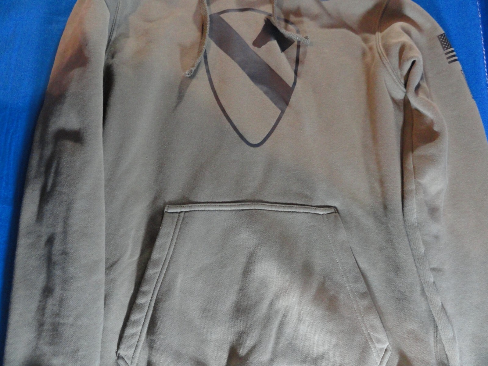 NIKE OD GREEN 1ST CALVARY DIVISION UNIT COLD WEATHER THERMAL HOODIE SMALL