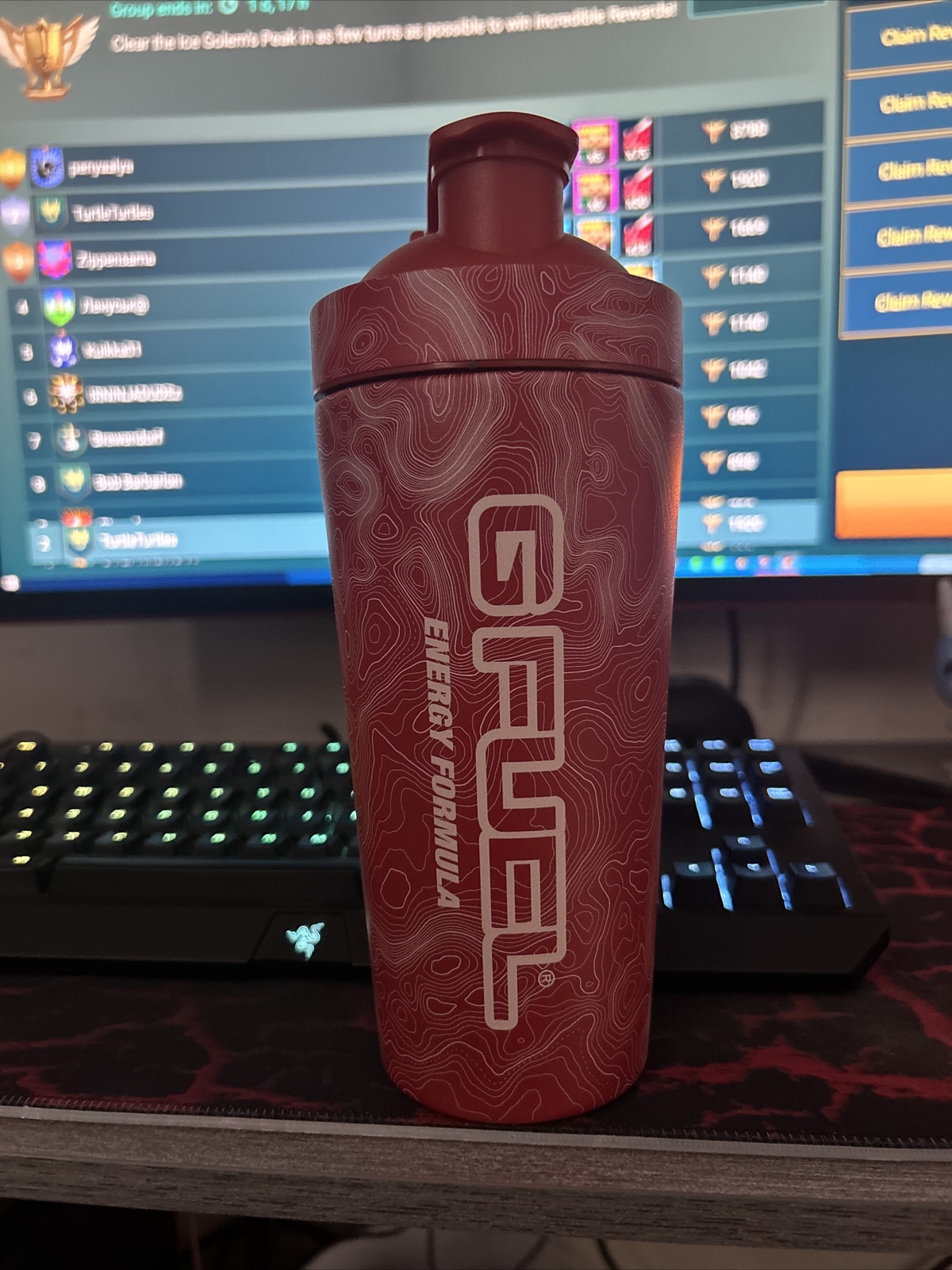 G Fuel Red Crimson Shaker Cup GFUEL