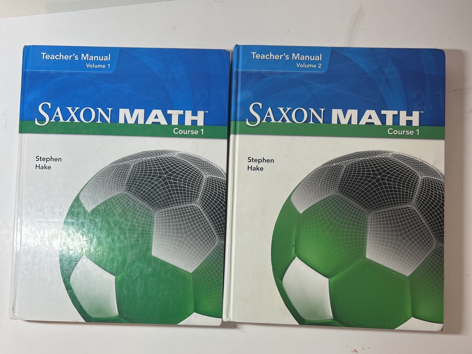 Saxon Course 1 Math TEACHERS MANUALs VOLUMEs 1 & 2 (cover Wear)