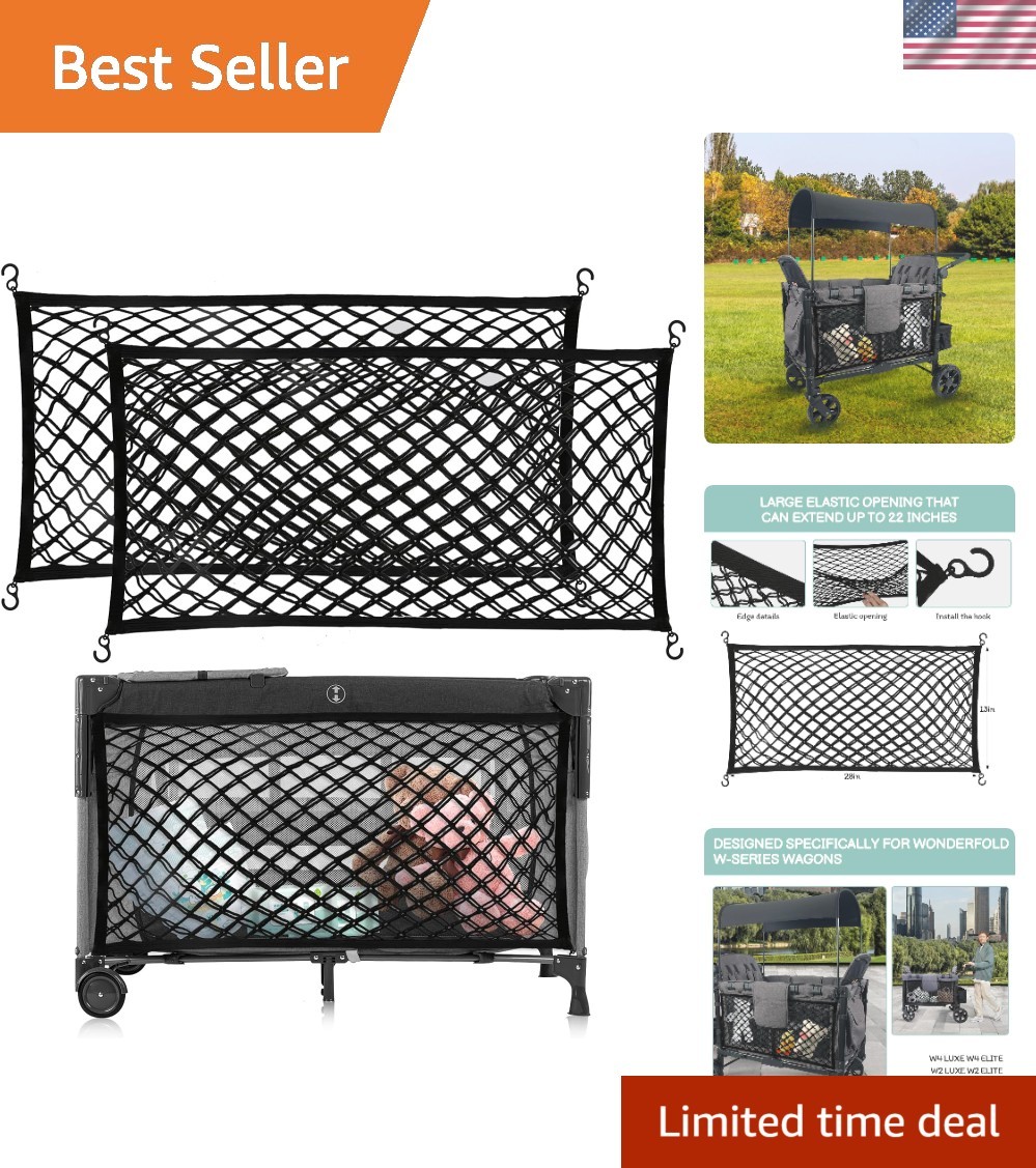 Large Capacity Stroller Cargo Net for Wonderfold W-Series Models - Easy Install
