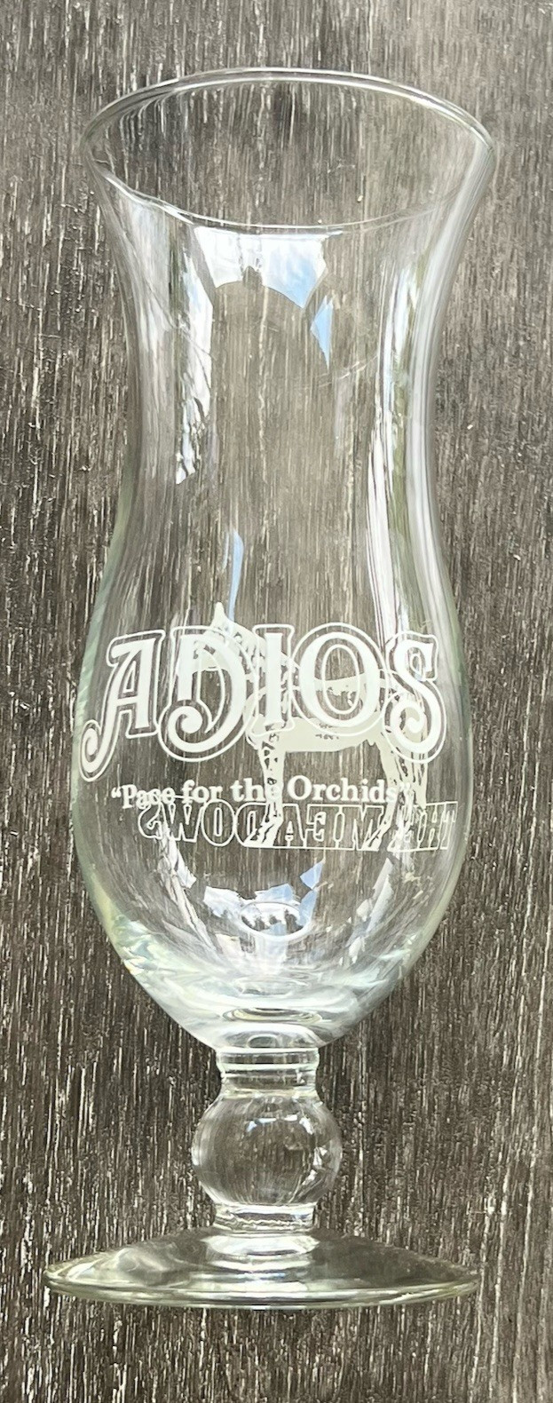 Adios "Pace for the Orchids" The Meadows Footed Stem Glass ~ EXC🏇🏽REDUCED!