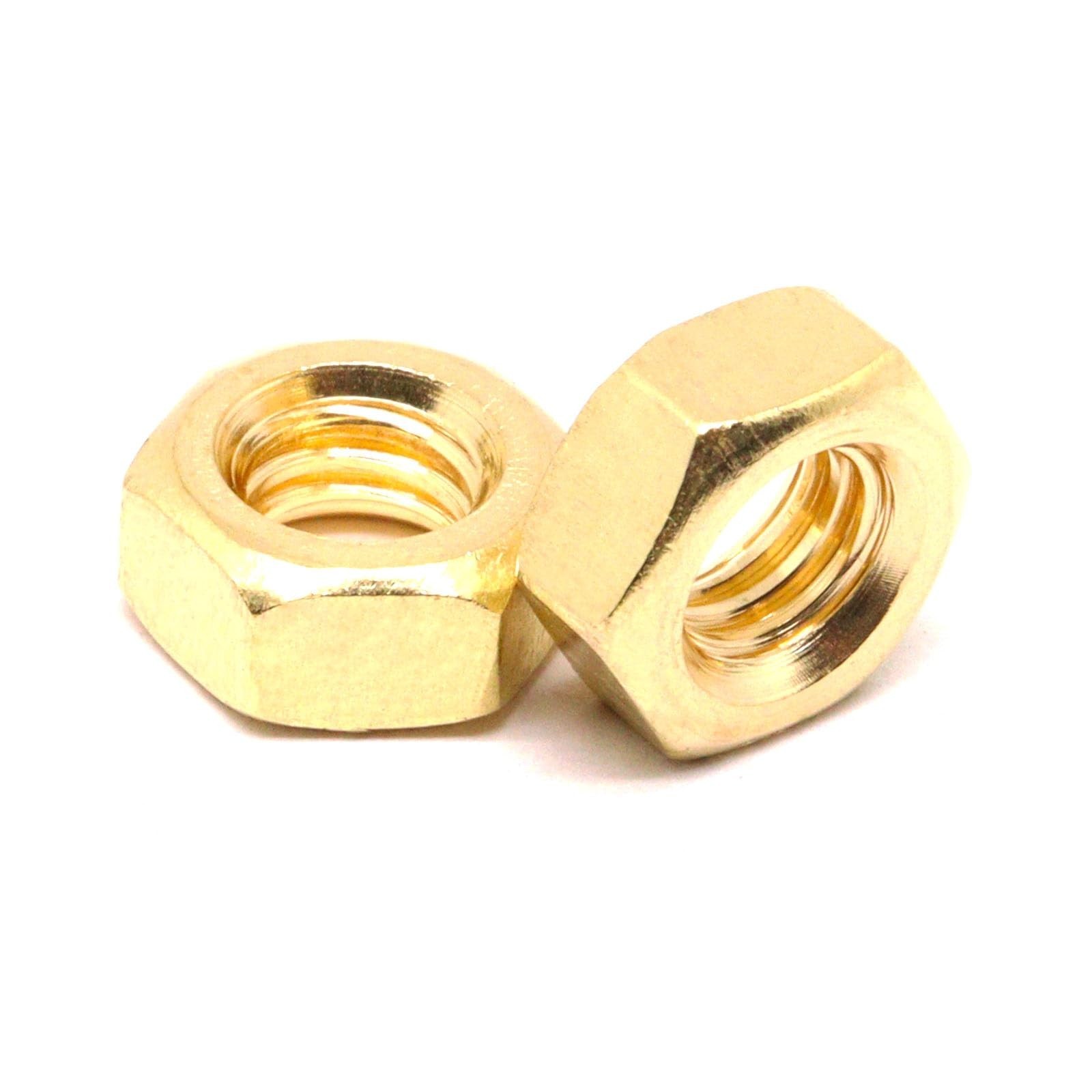 M3 Nut, 100Pcs Brass Hex Nuts, Internal Threaded Hexagon Hardware Nuts, Metri...