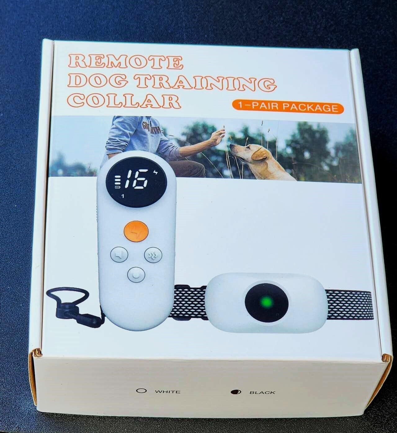 White 550 YD Remote 2 Small Medium Large Dog Training Shock Collar Bark Trainer
