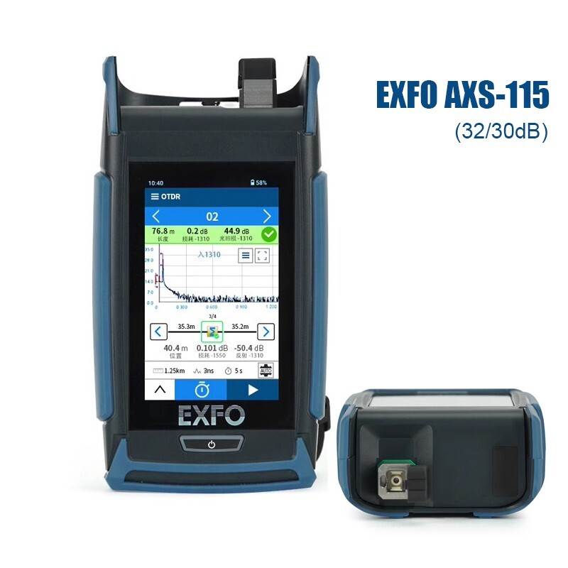 EXFO AXS-115 Handheld Optical Time Domain Reflectometer OTDR 32/30dB 1310/1550nm