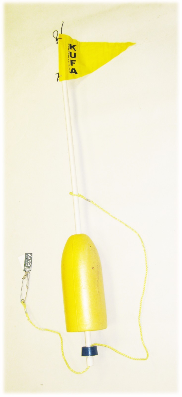 KUFA SPORTS 48" Flag Pole & one Piece 11" Yellow Float Combo