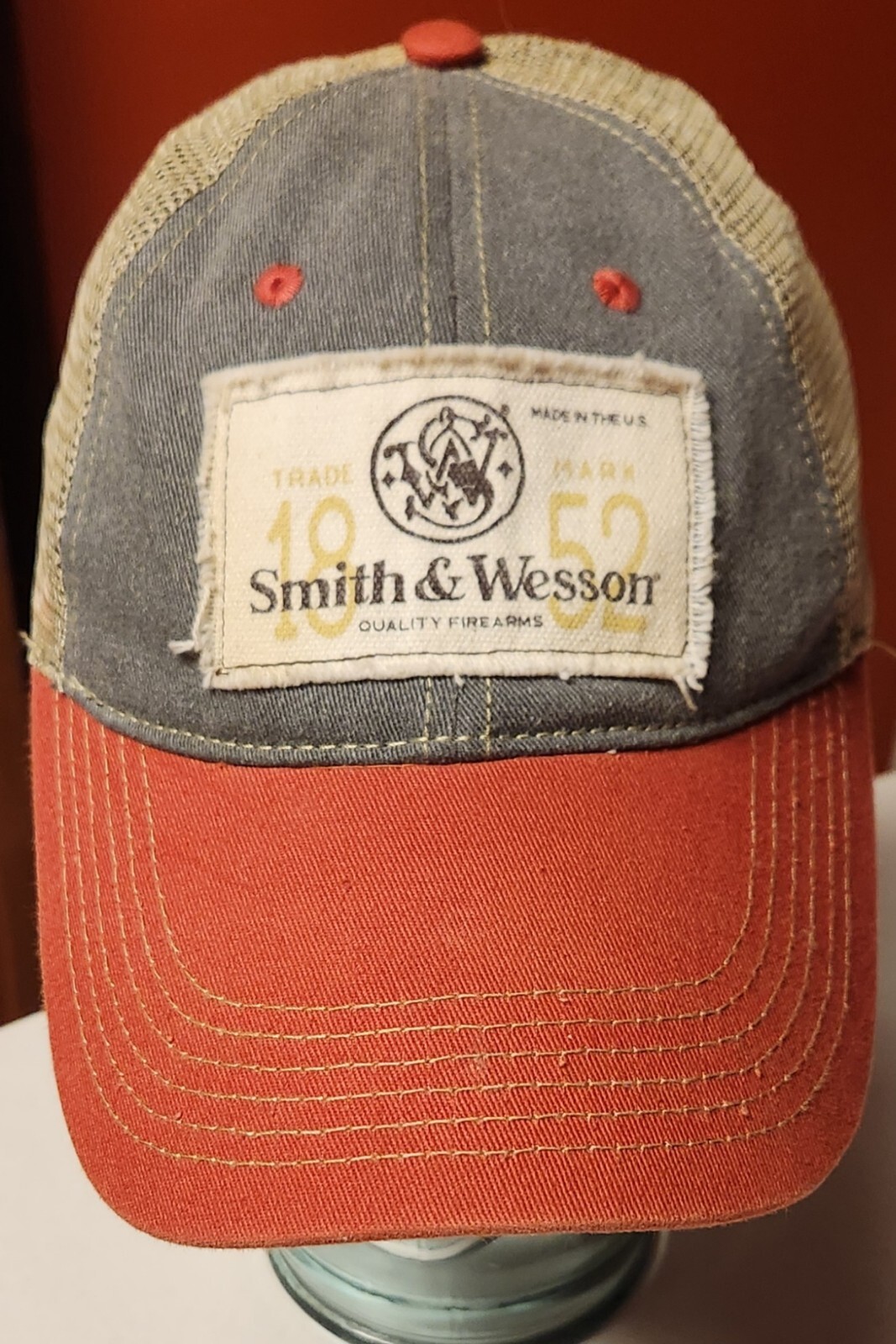 540 Brand Smith & Wesson 1852 Patch Snapback Hat Trademark Baseball Cap Mesh