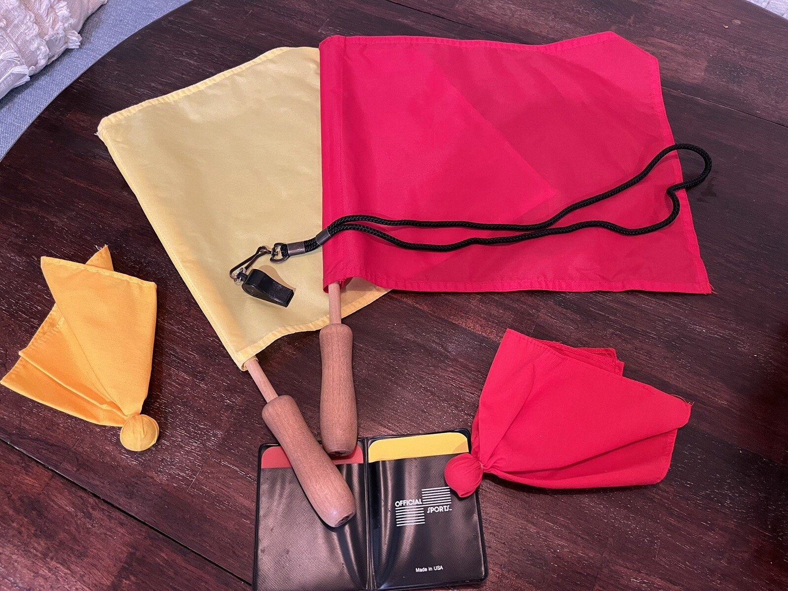 Soccer Ref Flags, Jersey, Socks & Whistle