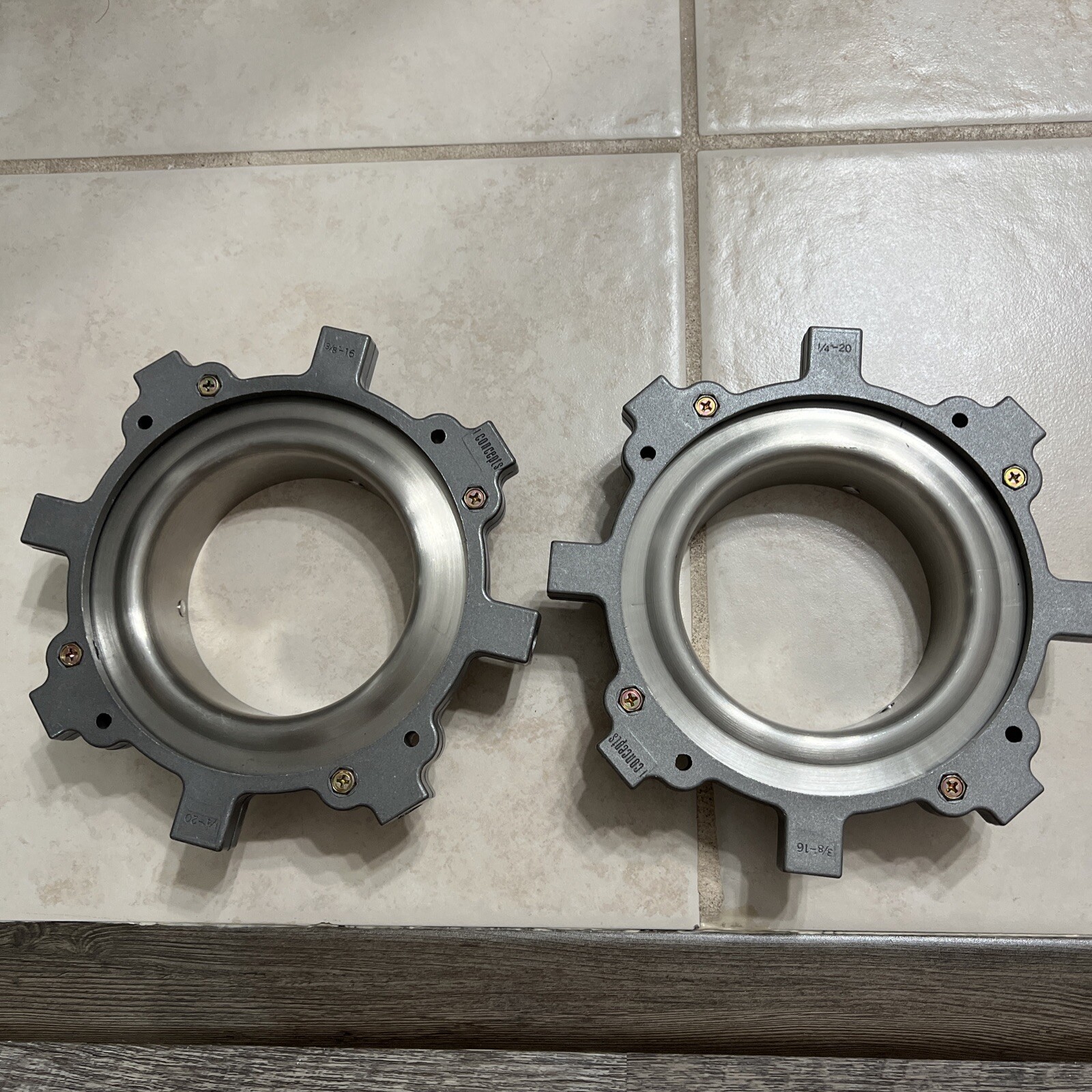 Pair Of Two Bowens Esprit Ring Adapter Only For  Camera Flash
