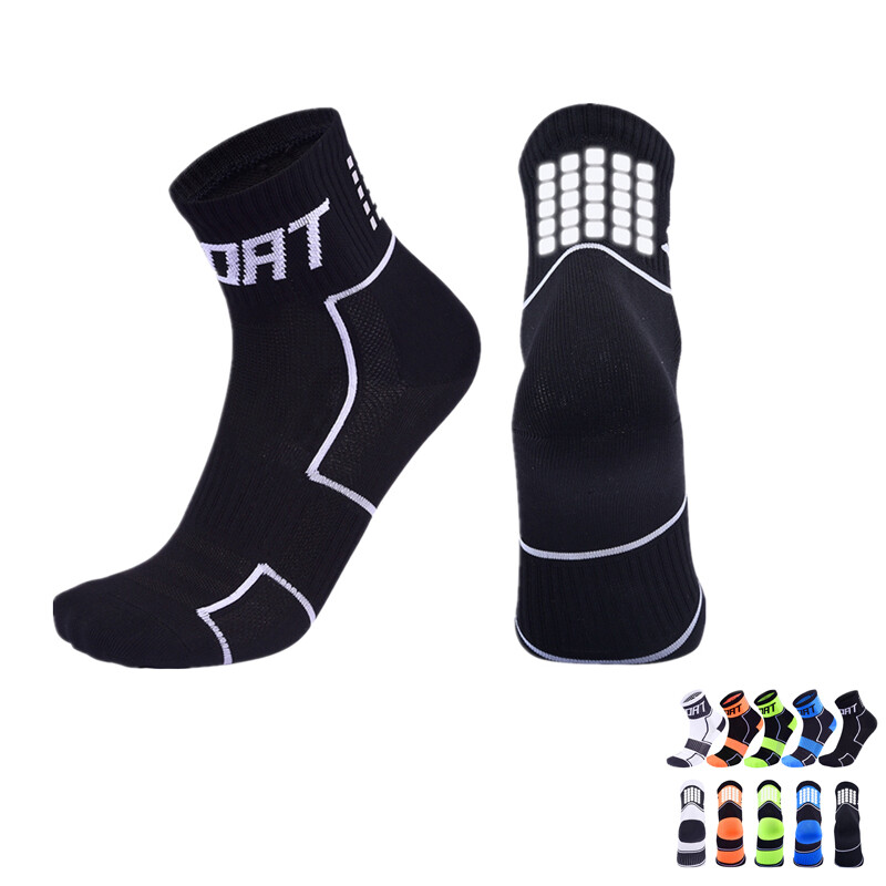 Pro Men Women Reflective Cycling Sports Ankle Socks XC Riding Bicycle Bike Black