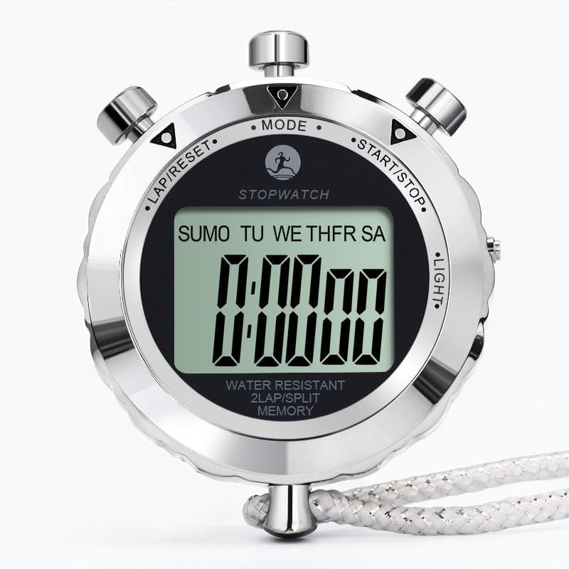 Stopwatch Timer, Digital Stop Watch with 0.01Second & 0.001Second Timing, Metal