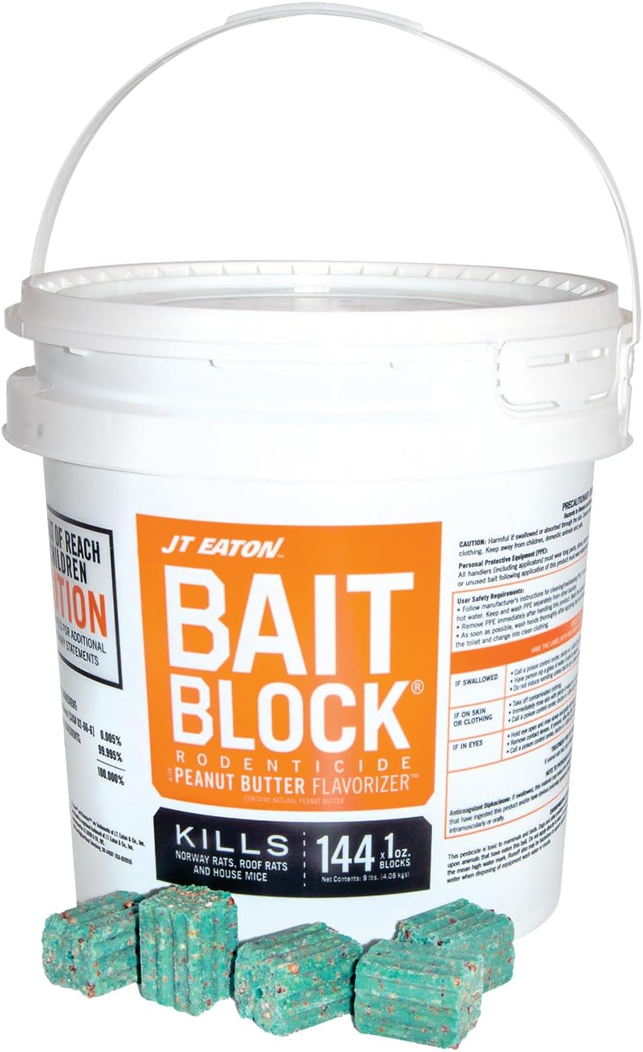 144 Count Rodenticide Blocks - Diphacinone Formula for Instant Rodent Control