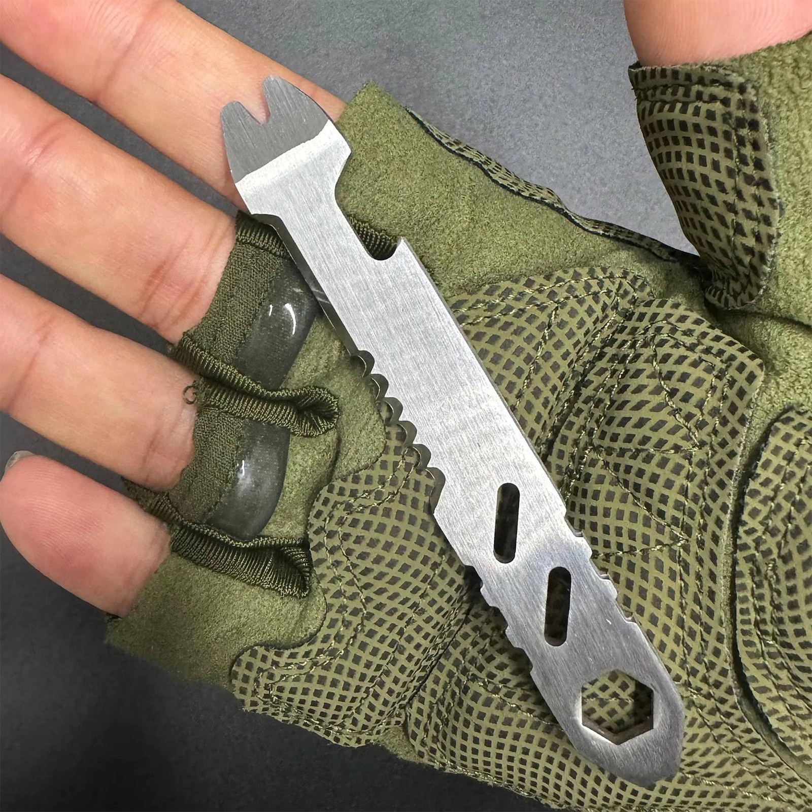 Mini Stainless Steel EDC Crowbar Multi-Function Hex Allen Key Bottle Opener