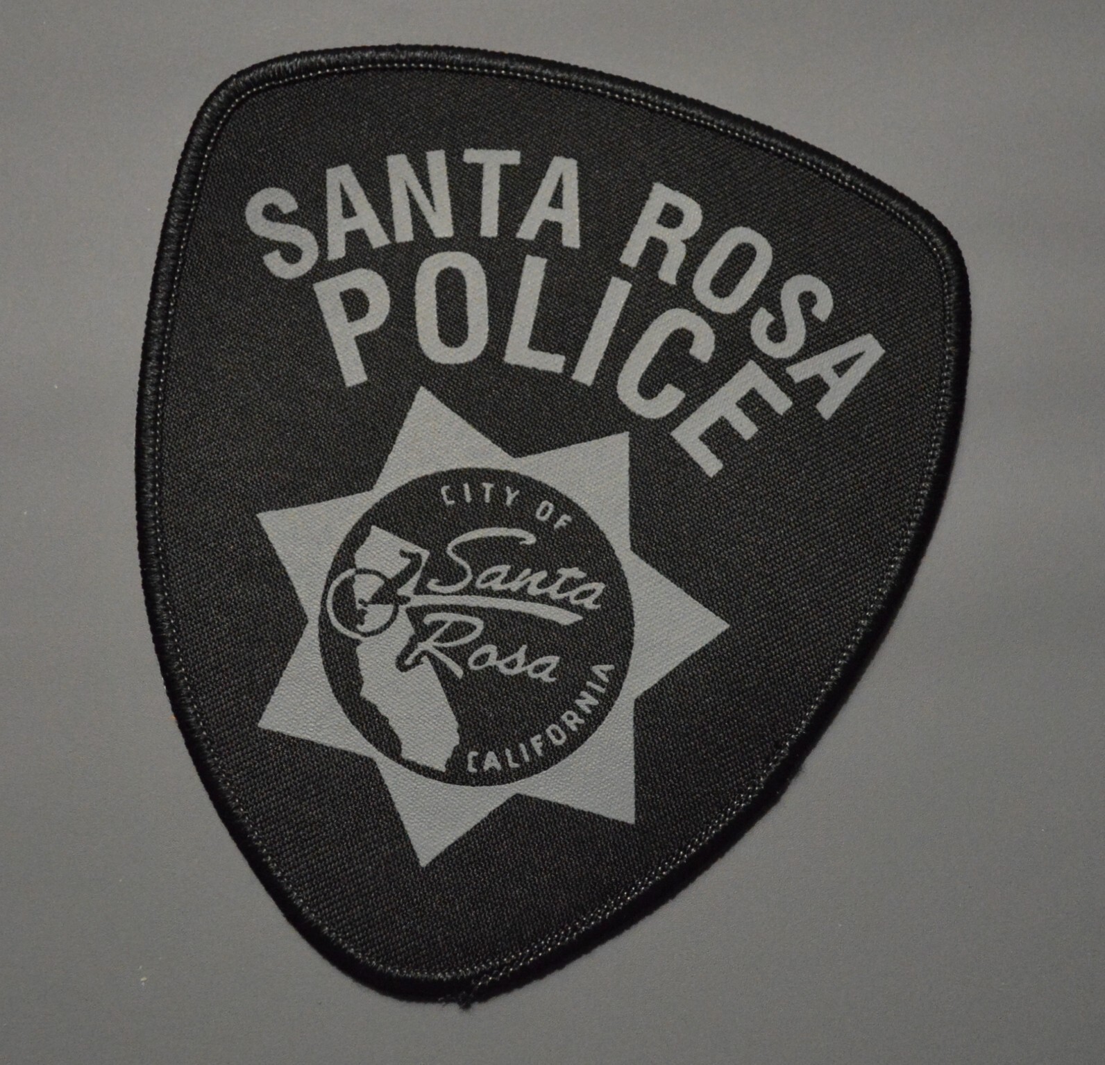 Santa Rosa California Police SWAT Black Silk screened Patch #3 ++ Mint CA