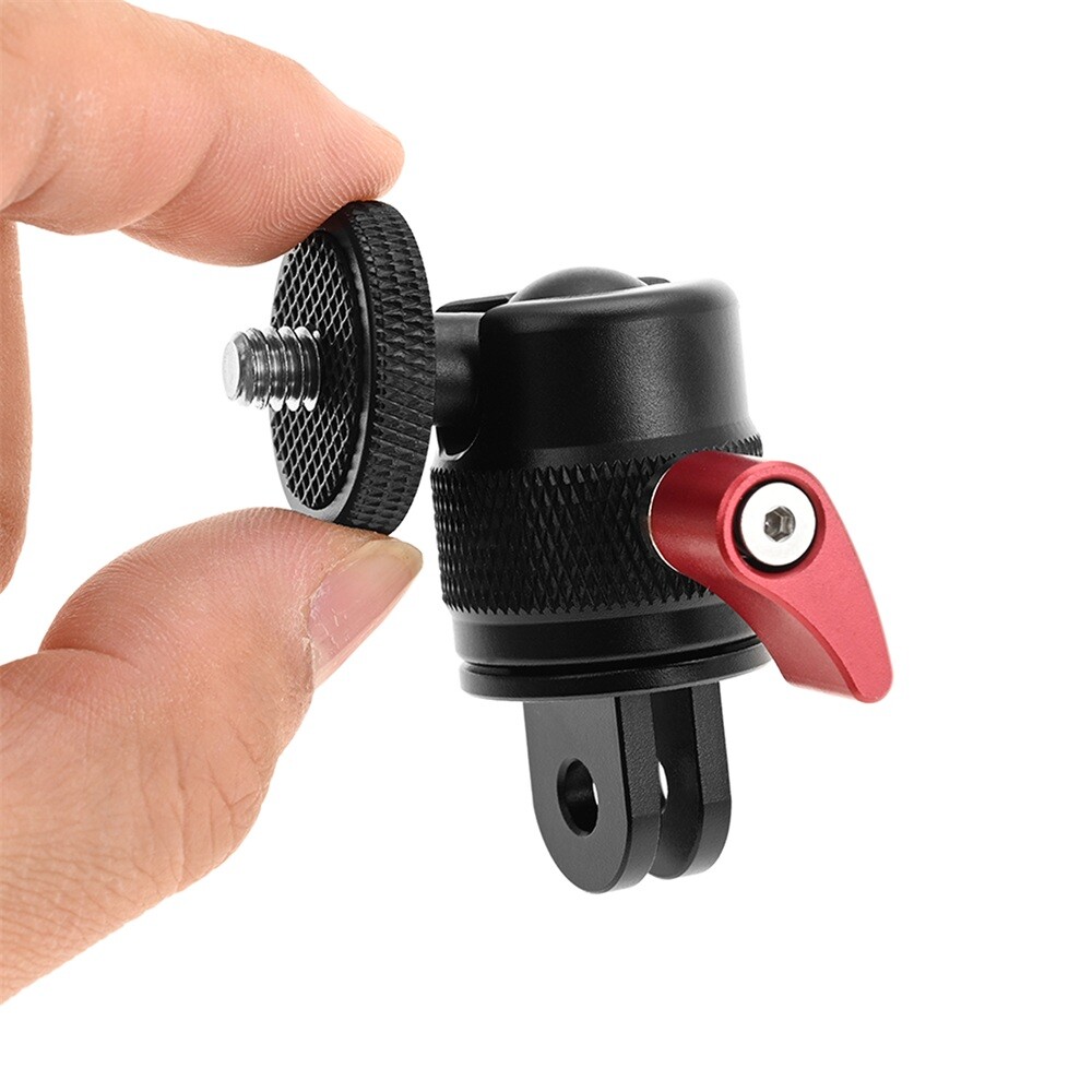 360° Adjustable Adapter for most Action Cameras Feature 1/4" 20 Threaded Hole