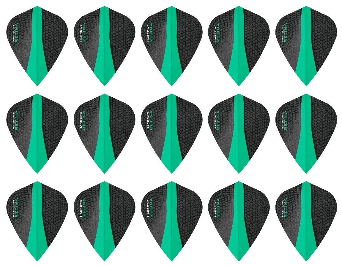 5 Sets Harrows Retina 100 Micron Kite Dart Flights - Ships w/ Tracking - Jade