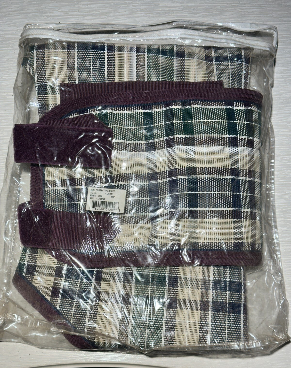 Kensington Mini Horse Protective Sheet – L –Discontinued Purple/Green Plaid 106