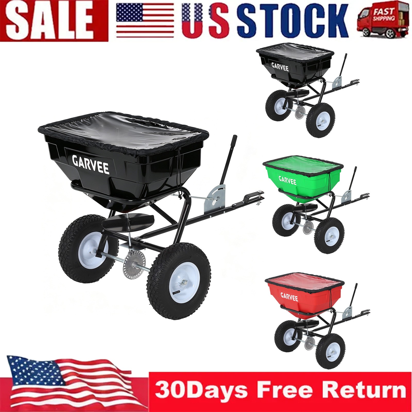 Heavy Duty Tow Behind Broadcast Spreader ATV Garden Tractor Seed Spreading