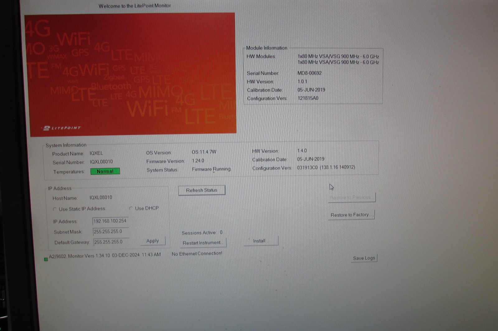 Litepoint iQxel 80 RF Connectivity Test System Set #2