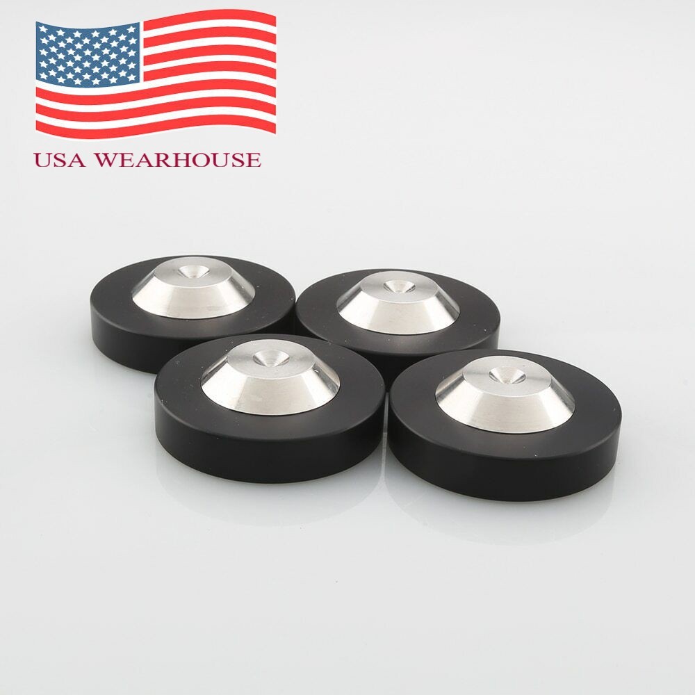 4PCS Stainless Steel Speaker Spike Cone Isolation Stand Feet Pad Floor Base 39mm