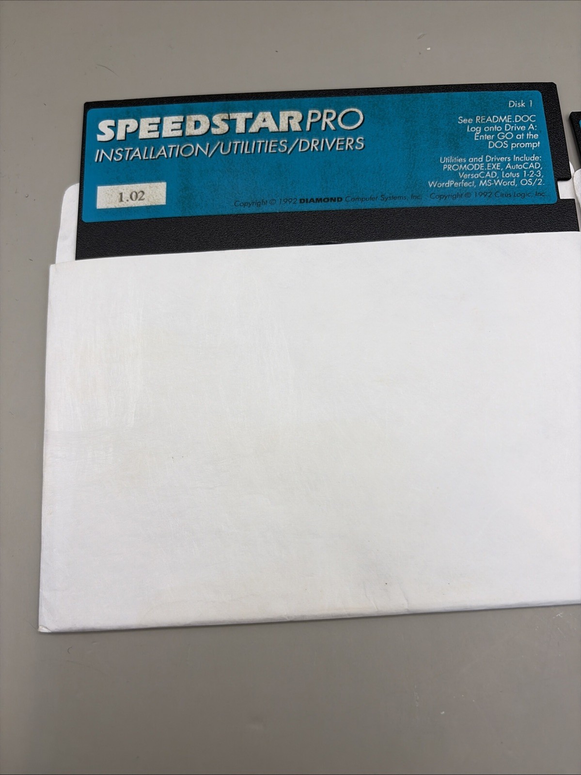 Speedstar PRO VGA Utility & Drivers 5.25” Both Disk Diamond Computer 1992