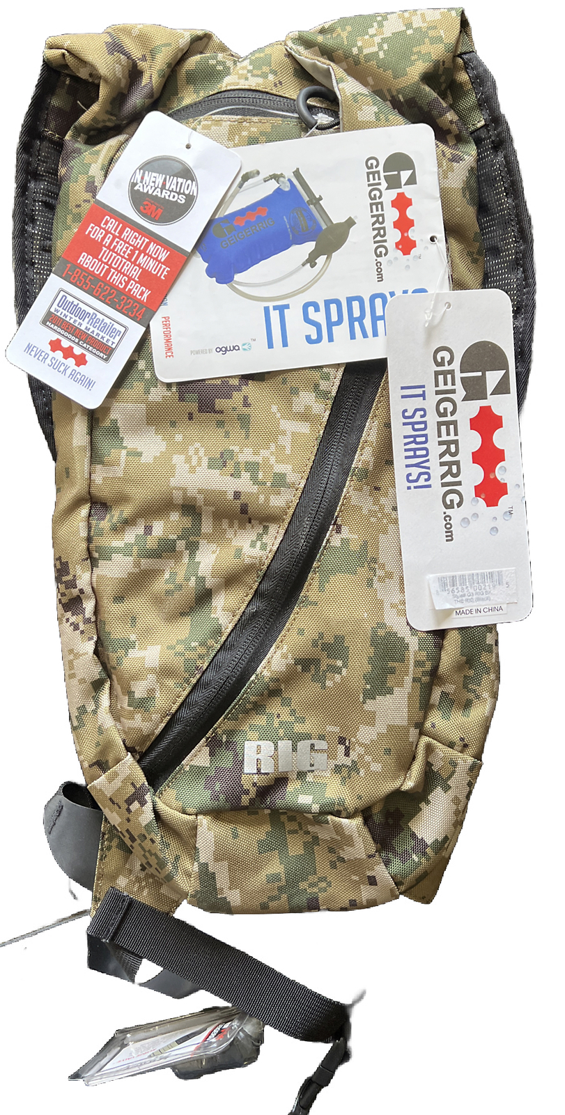 Geigerrig The Rig Digital Camouflage G3 Pressurized Hydration Pack Backpack