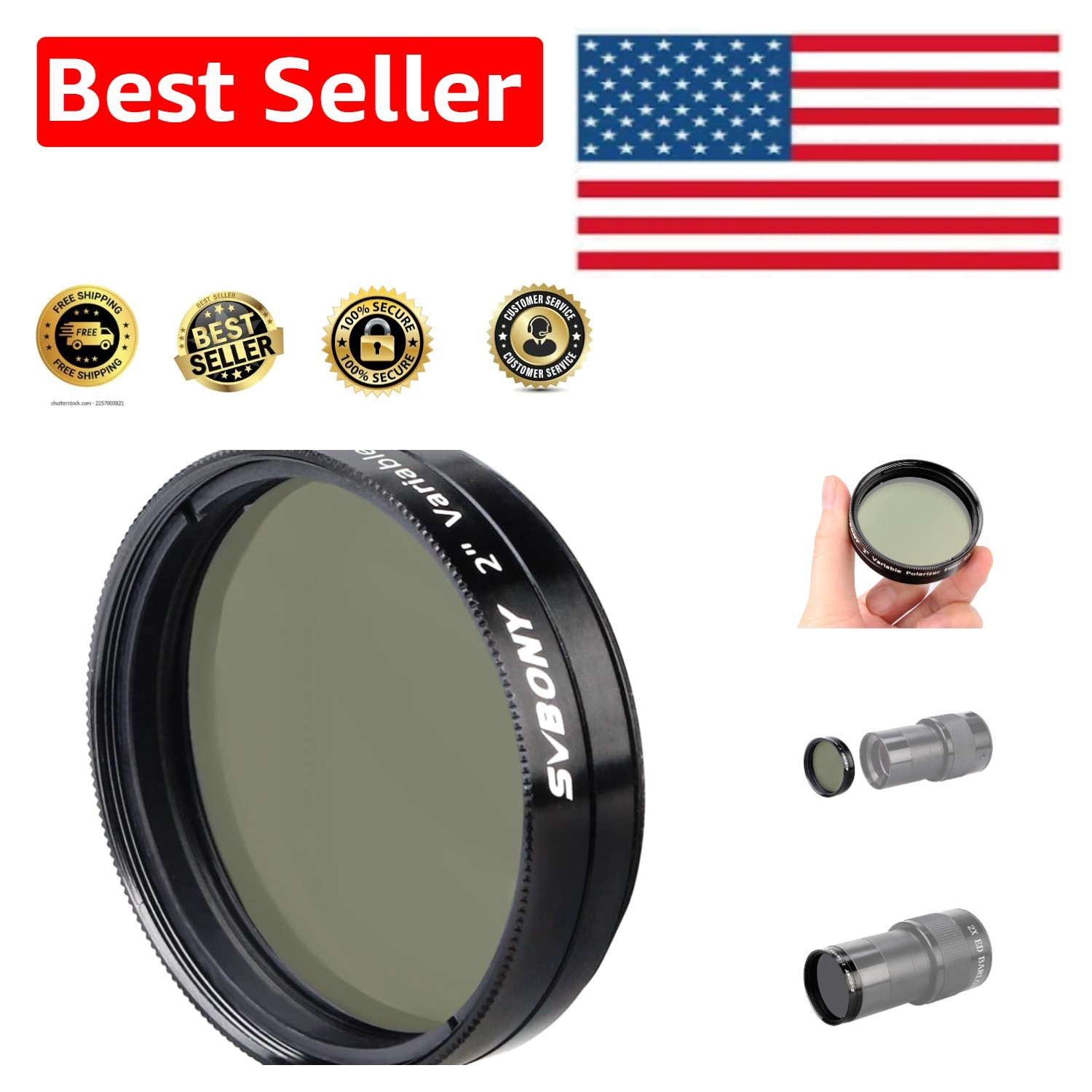 Adjustable 2-Inch Moon Filter with Multi-Coating for Enhanced Astronomical Views