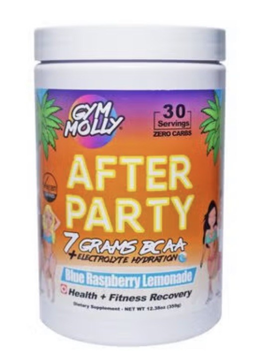 Gym Molly After Party Blue Raspberry-Bcaa+electrolytes  Hydration Exp05/36