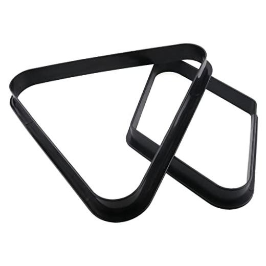 2pcs Black Plastic Billiard Ball Rack 2-1/4 Inches Billiard 8-Ball Triangle