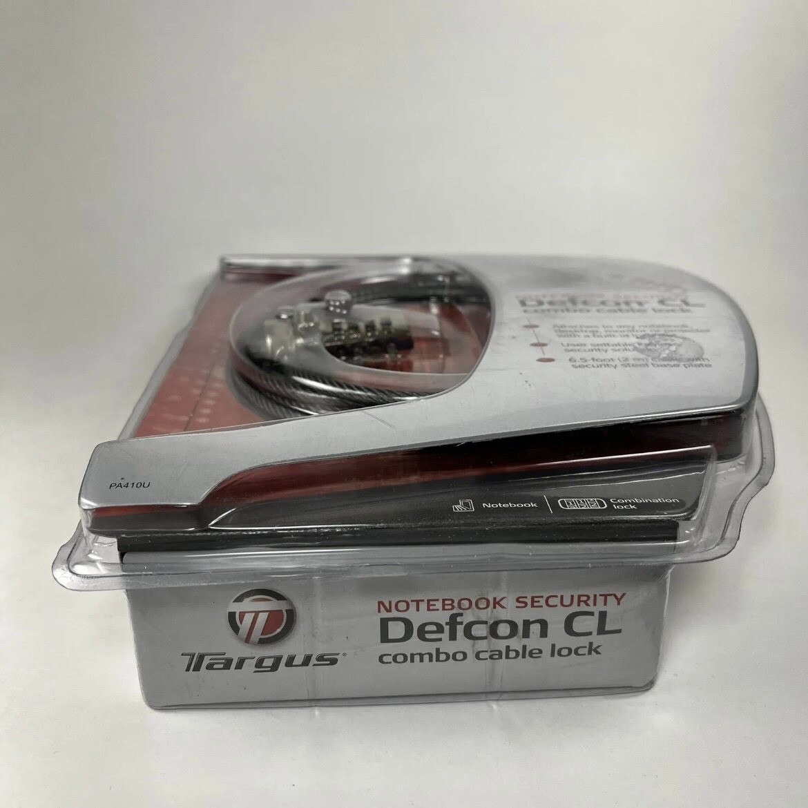 Targus Defcon CL Laptop Notebook Combo Cable Lock Security Keyless New In Box