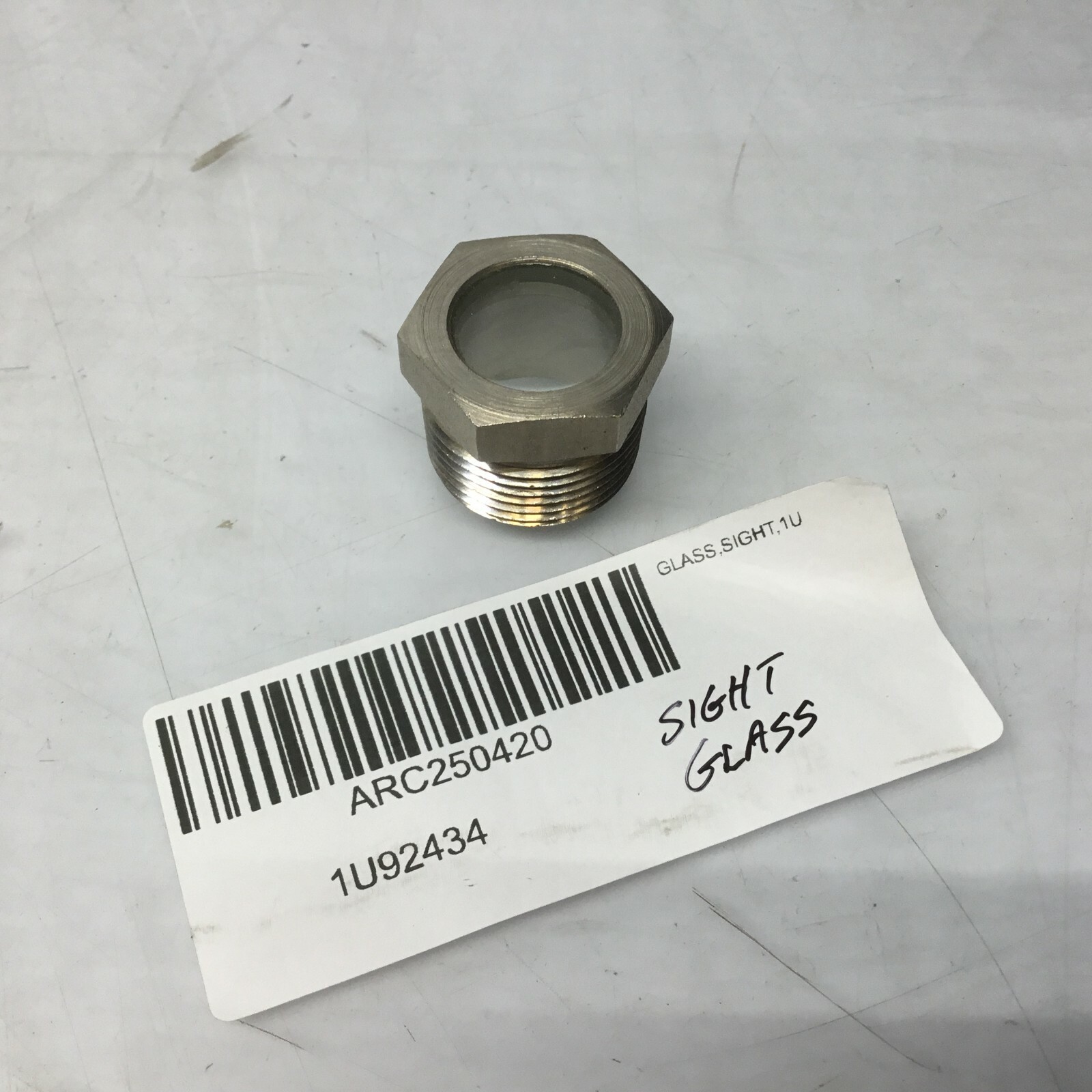 ALL STEEL - HIGH PSI FUSED LIQUID LEVEL SIGHT GLASS 1"  OD
