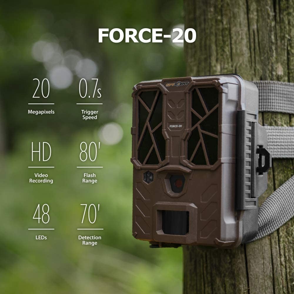 SPYPOINT FORCE-20 HD Trail Camera 20MP Infrared Hunting Game Camera