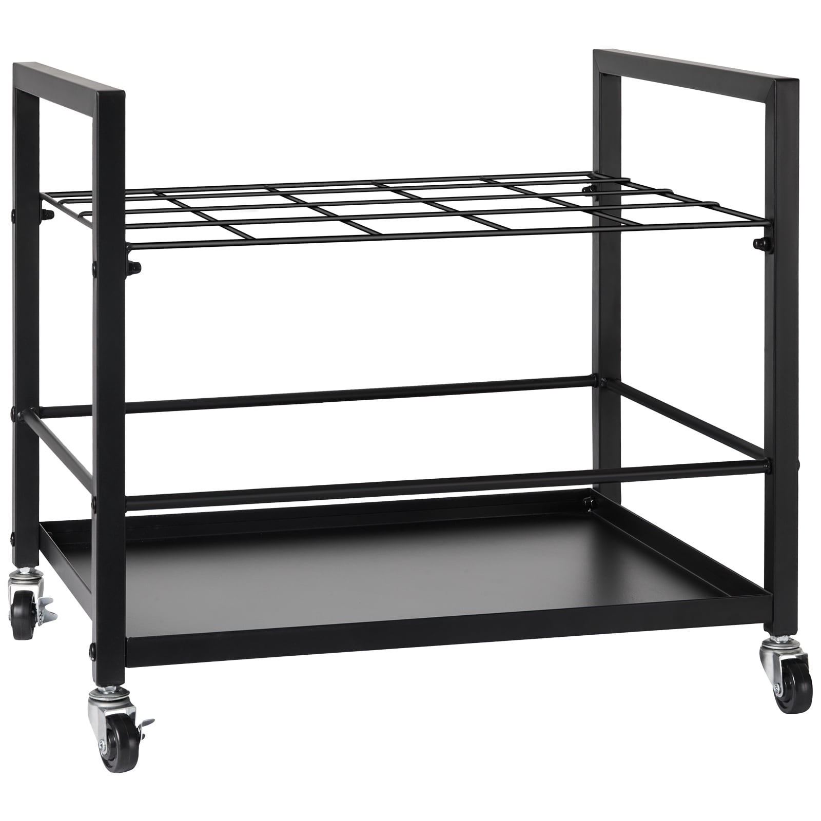 Mobile Blueprint Organizer, 20-Slot Metal Storage Cart with Casters