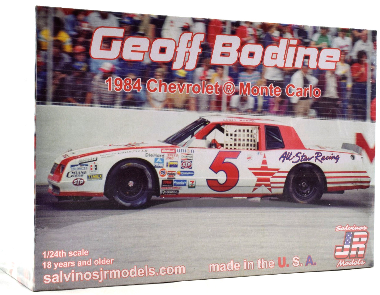 Salvinos JR Models "All Star" Geoff Bodine 1984 Chevy Monte Carlo 1/24 Model Kit