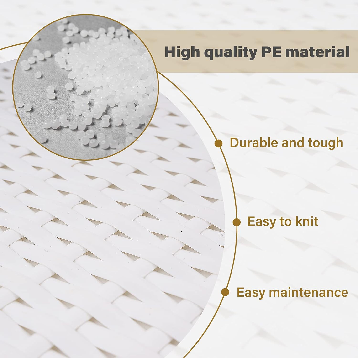 Wicker Repair Material， Flat Synthetic Rattan Weaving Material Plastic Rattan fo