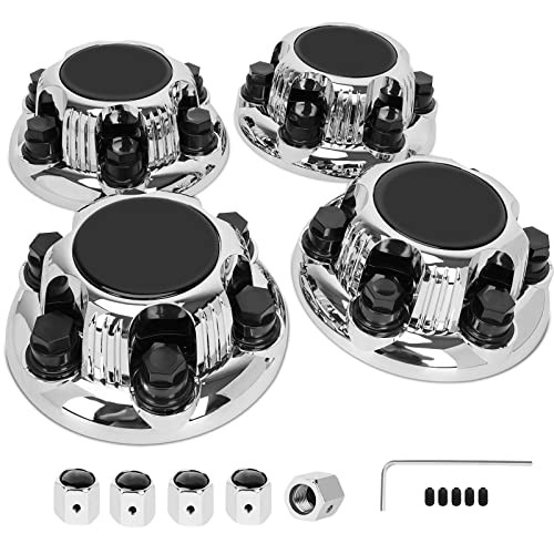 Jedaful(Set of 4) Wheel Center Caps 6 Lugs,OEM Replacement Chrome Hub Caps