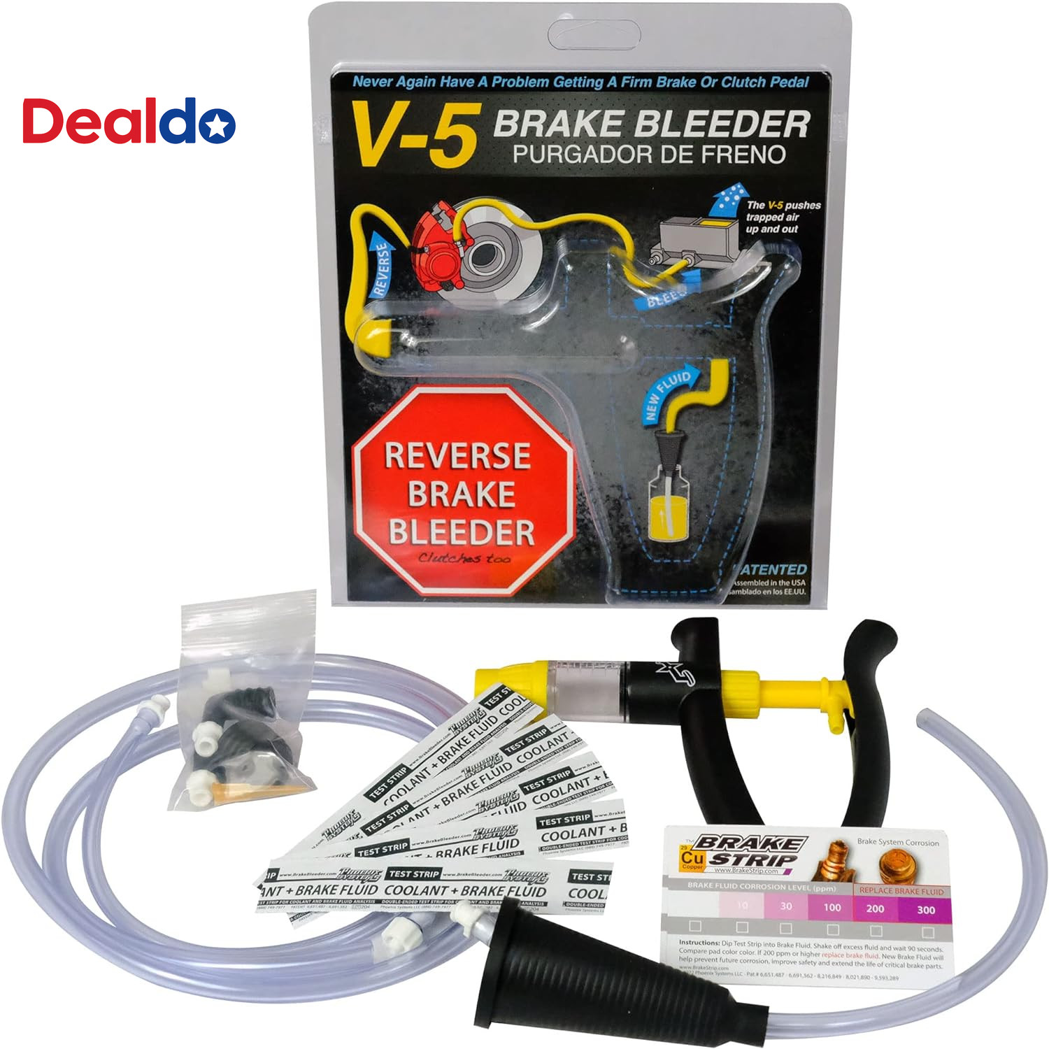 2104-BRK V-5 Reverse Brake and Clutch Bleeder (Includes 5 Pack of Brake Fluid +