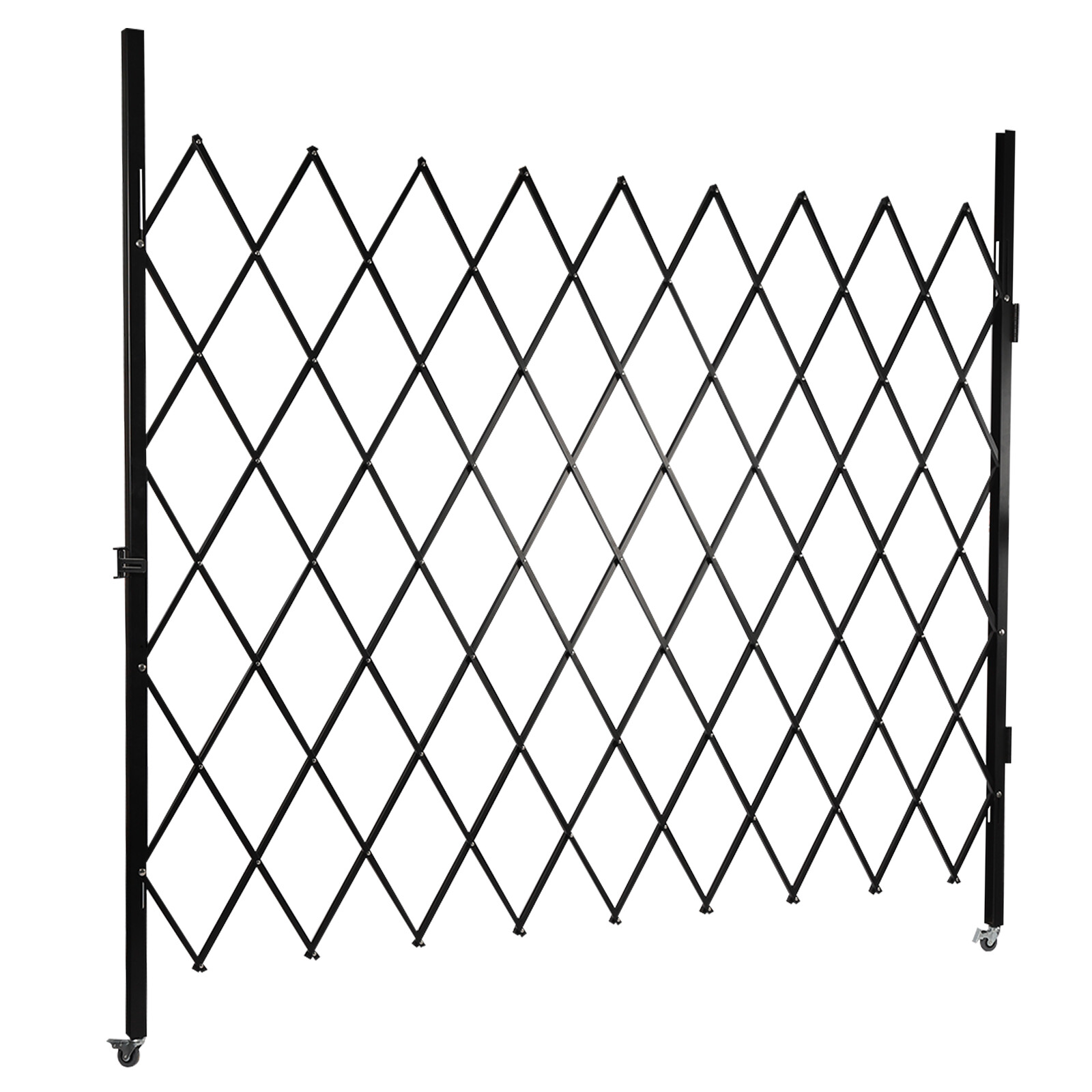 Folding Security Gate 7.22ft x 7.5ft Wall Mount Single Folding Door Scissor Gate